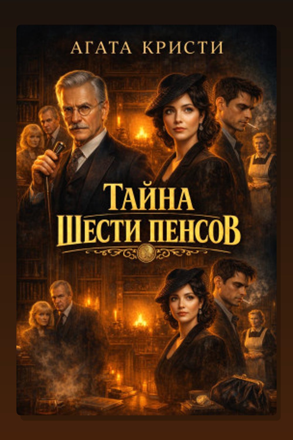 Обложка: Тайна шести пенсов — Агата Кристи